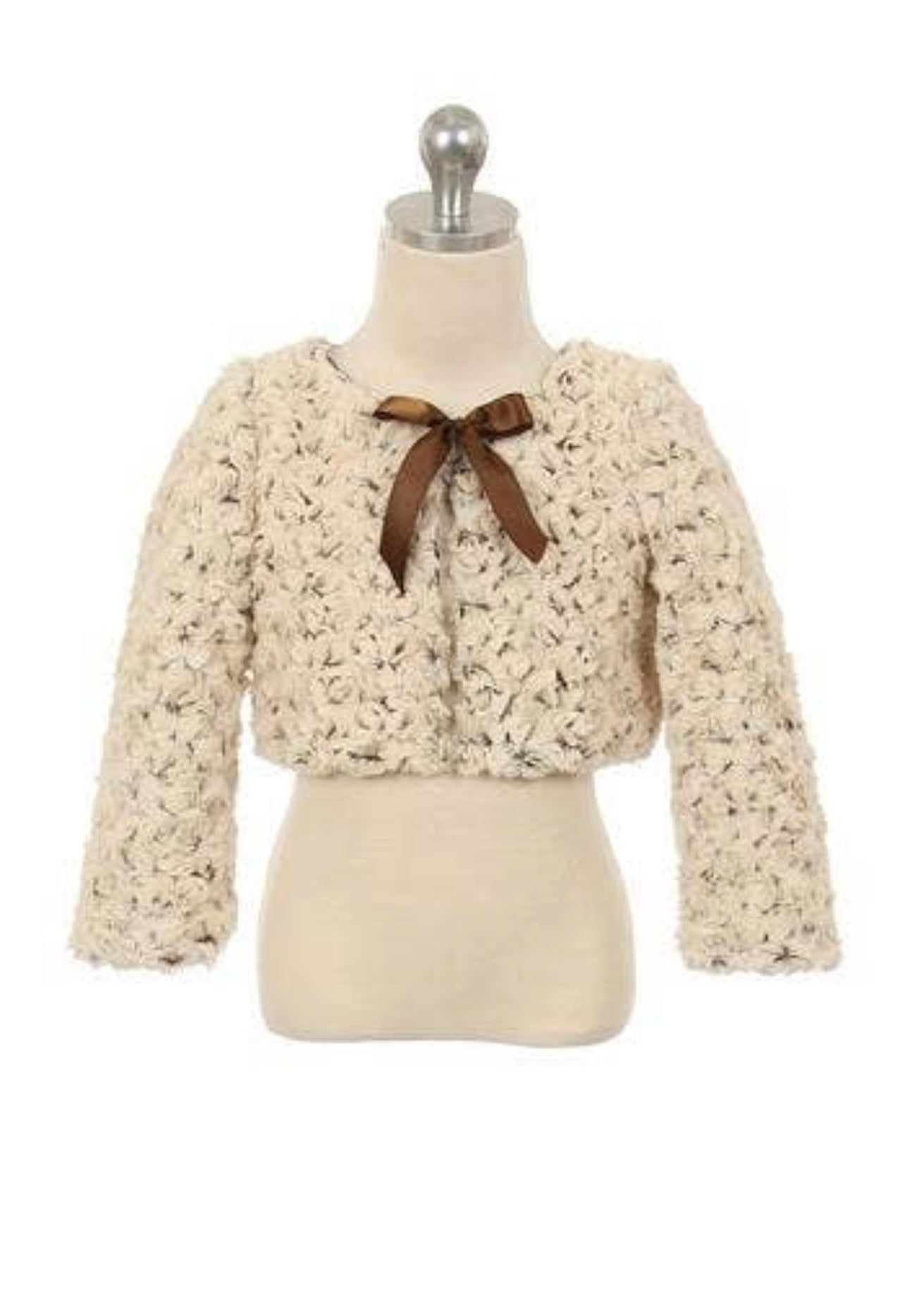 Cream and Brown Bolero