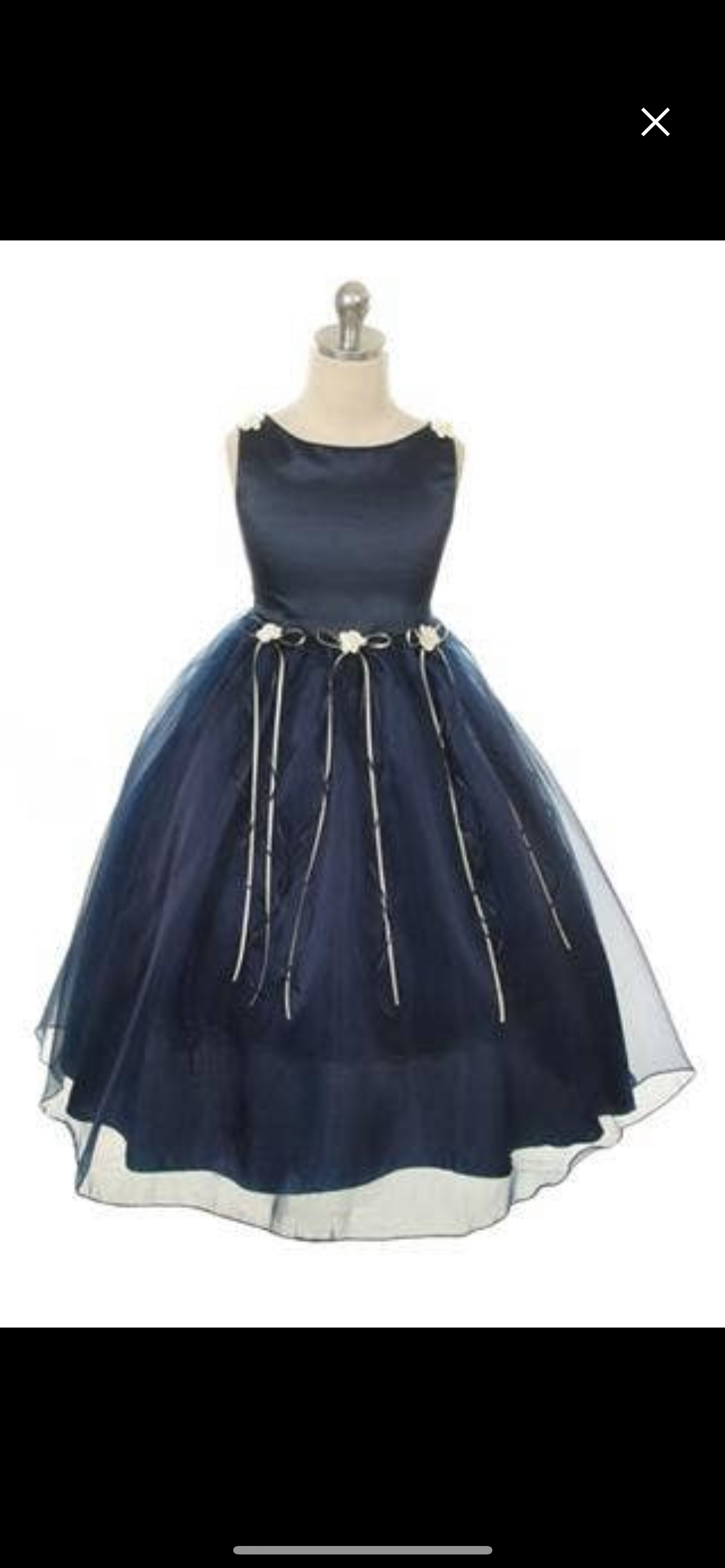 Satin Dress with Flower Detail